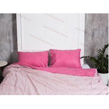 Постільна білизна Ecotton Бязь Євро комплект підковдра + наволочки 50x70 (2 шт.) Рожево-ліловий 125 / 612