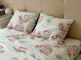 Постельное белье Ecotton Фланель Семейный комплект два пододеяльника Букет 10.23516/13