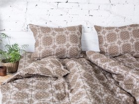 Постільна білизна Ecotton Фланель Полуторний комплект Cacao 40-1045