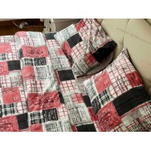 Постельное белье Ecotton Фланель Семейный комплект два пододеяльника Газета M06035/2