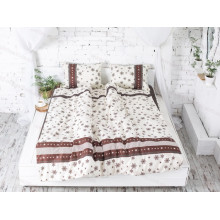 Постільна білизна Ecotton Фланель Євро комплект Коричневий 40-0996