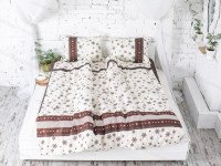 Постільна білизна Ecotton Фланель Євро комплект Коричневий 40-0996