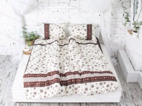 Постельное белье Ecotton Фланель Евро комплект Коричневый 40-0996