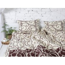 Постільна білизна Ecotton Фланель Полуторний комплект Коричневий 40-0998