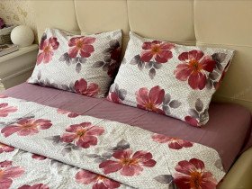 Постільна білизна Ecotton Фланель Сімейний комплект дві підковдри Квіти 11.23568/3