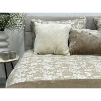 Постельное белье Ecotton Фланель Полуторный комплект Цветок на бежевом 267262
