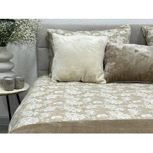 Постельное белье Ecotton Фланель Полуторный комплект Цветок на бежевом 267262