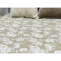 Постельное белье Ecotton Фланель Полуторный комплект Цветок на бежевом 267262