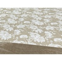 Постельное белье Ecotton Фланель Полуторный комплект Цветок на бежевом 267262