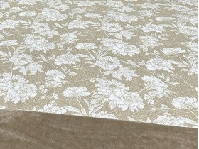 Постільна білизна Ecotton Фланель Сімейний комплект дві підковдри Квітка на бежевому 267262