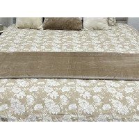 Постельное белье Ecotton Фланель Полуторный комплект Цветок на бежевом 267262