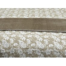 Постельное белье Ecotton Фланель Семейный комплект два пододеяльника Цветок на бежевом 267262