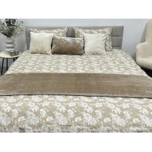 Постельное белье Ecotton Фланель Семейный комплект два пододеяльника Цветок на бежевом 267262