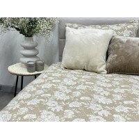 Постельное белье Ecotton Фланель Полуторный комплект Цветок на бежевом 267262