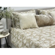 Постельное белье Ecotton Фланель Семейный комплект два пододеяльника Цветок на бежевом 267262