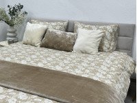 Постельное белье Ecotton Фланель Двуспальный комплект Цветок на бежевом 267262