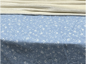 Постельное белье Ecotton Фланель Евро комплект Цветок на голубом 250958