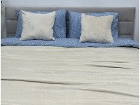 Постельное белье Ecotton Фланель Полуторный комплект Цветок на голубом 250958