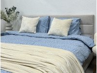 Постельное белье Ecotton Фланель Двуспальный комплект Цветок на голубом 250958