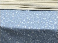 Постельное белье Ecotton Фланель Семейный комплект два пододеяльника Цветок на голубом 250958