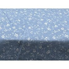 Постельное белье Ecotton Фланель Двуспальный комплект Цветок на голубом 250958