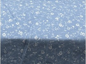 Постільна білизна Ecotton Фланель Євро комплект Квітка на блакитному 250958