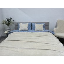 Постельное белье Ecotton Фланель Двуспальный комплект Цветок на голубом 250958