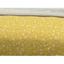 Постільна білизна Ecotton Фланель Євро комплект Квітка на жовтому 250951