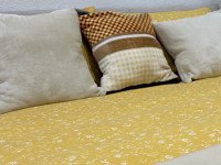 Постельное белье Ecotton Фланель Евро комплект Цветок на желтом 250951