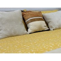 Постельное белье Ecotton Фланель Полуторный комплект Цветок на желтом 250951