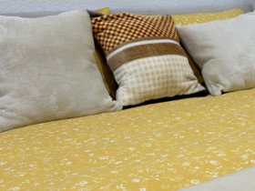 Постільна білизна Ecotton Фланель Євро комплект Квітка на жовтому 250951