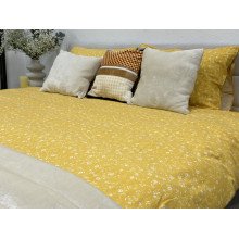 Постельное белье Ecotton Фланель Семейный комплект два пододеяльника Цветок на желтом 250951