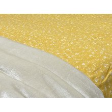 Постельное белье Ecotton Фланель Семейный комплект два пододеяльника Цветок на желтом 250951