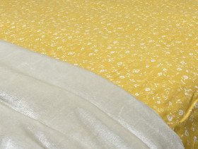 Постільна білизна Ecotton Фланель Сімейний комплект дві підковдри Квітка на жовтому 250951