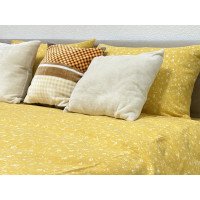 Постельное белье Ecotton Фланель Полуторный комплект Цветок на желтом 250951