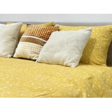 Постельное белье Ecotton Фланель Полуторный комплект Цветок на желтом 250951
