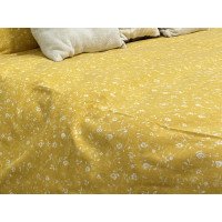 Постельное белье Ecotton Фланель Полуторный комплект Цветок на желтом 250951