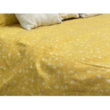 Постельное белье Ecotton Фланель Полуторный комплект Цветок на желтом 250951