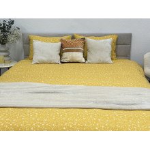 Постельное белье Ecotton Фланель Двуспальный комплект Цветок на желтом 250951