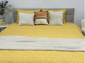 Постельное белье Ecotton Фланель Двуспальный комплект Цветок на желтом 250951