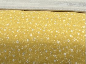 Постільна білизна Ecotton Фланель Євро комплект Квітка на жовтому 250951