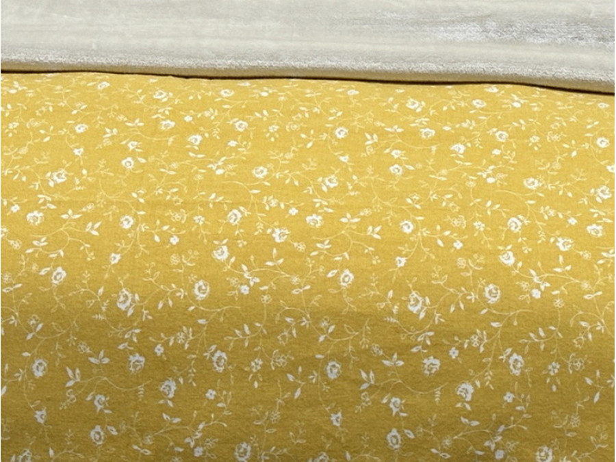 Постельное белье Ecotton Фланель Евро комплект Цветок на желтом 250951