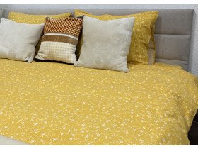 Постільна білизна Ecotton Фланель Євро комплект Квітка на жовтому 250951