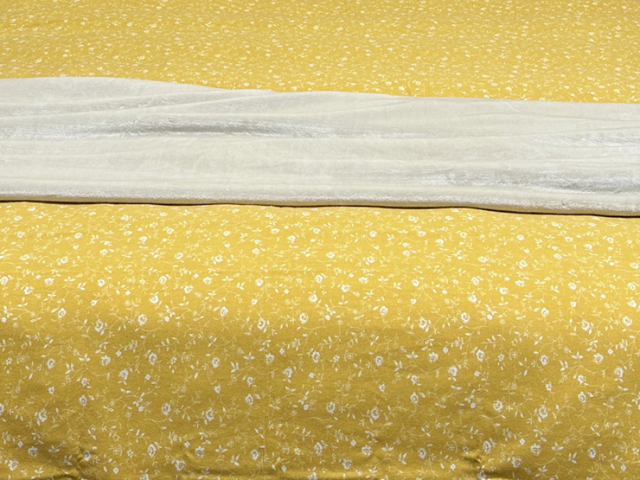 Постельное белье Ecotton Фланель Полуторный комплект Цветок на желтом 250951