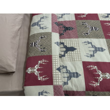 Постельное белье Ecotton Фланель Полуторный комплект Олени на красном 29345/2