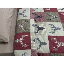 Постельное белье Ecotton Фланель Полуторный комплект Олени на красном 29345/2