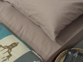 Постільна білизна Ecotton Фланель Євро комплект Олені на зеленому 29345/3