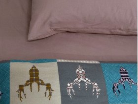 Постільна білизна Ecotton Фланель Полуторний комплект Олені на зеленому 29345/3
