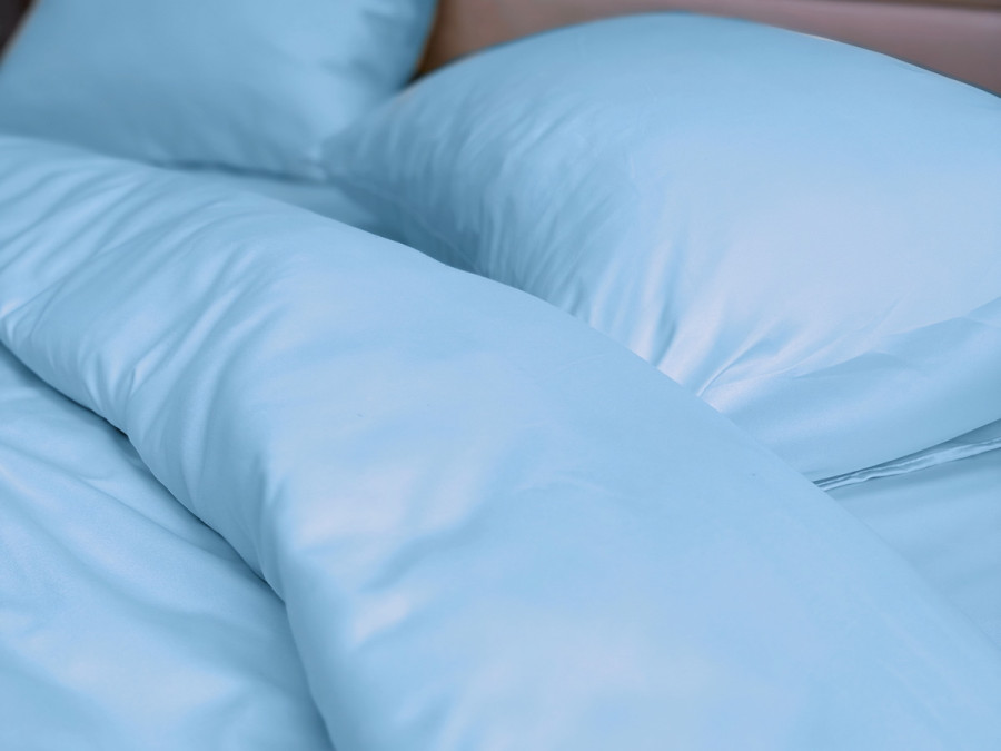 Ecotton bed linen Polysatin One-and-a-half set Blue