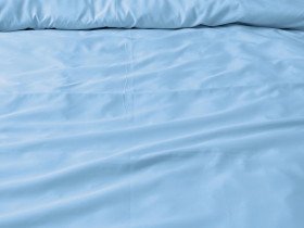 Постельное белье Ecotton Полисатин Полуторный комплект Голубой
